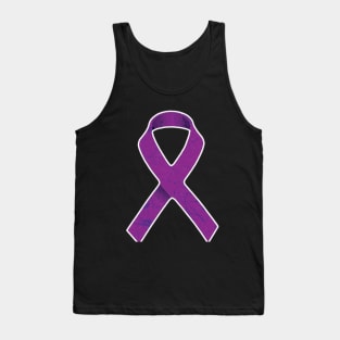 Illness Awareness Shirt - Purple Ribbon for Support Tank Top